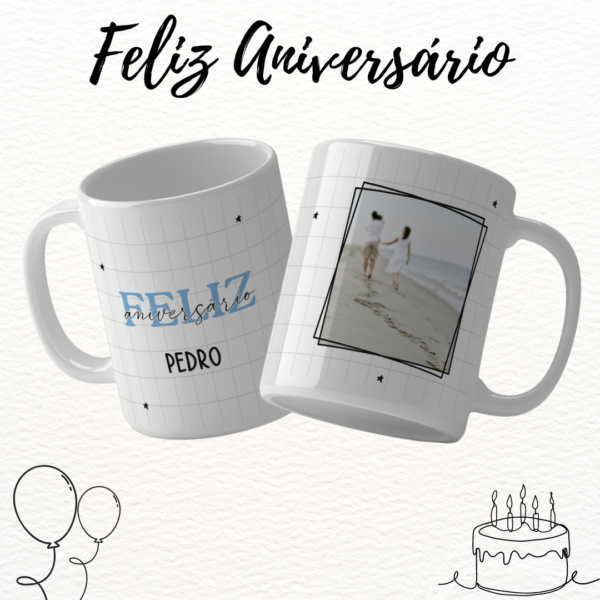 Aniversário Minimalista – Estampas Canecas - Imagem 9