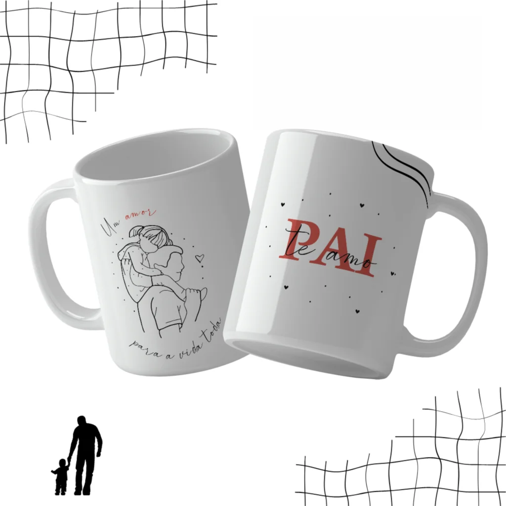 Dia dos Pais Minimalista – Estampas Canecas