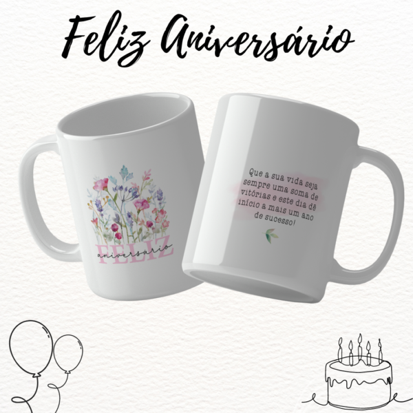 Aniversário Minimalista – Estampas Canecas - Imagem 2