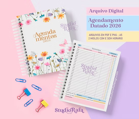Agendamento Datado 2026 Candy (Studio Rafa)