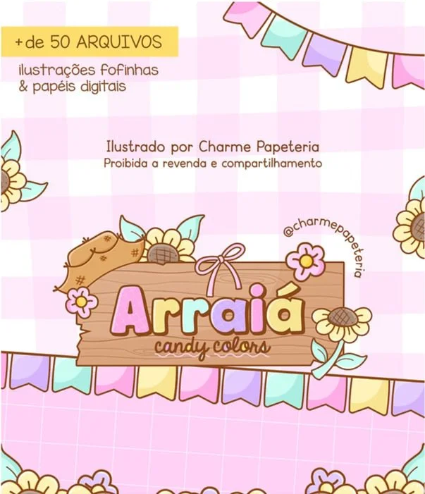 Arraiá Candy colors – Kit Digital