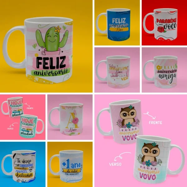 Combo Aniversário – Estampas Canecas - Imagem 3