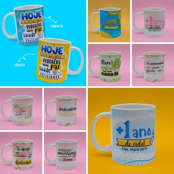 Combo Aniversário – Estampas Canecas - Imagem 4