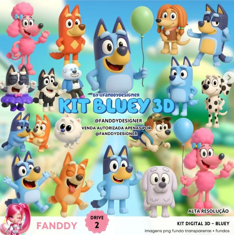 Bluey 3D – Kit Digital