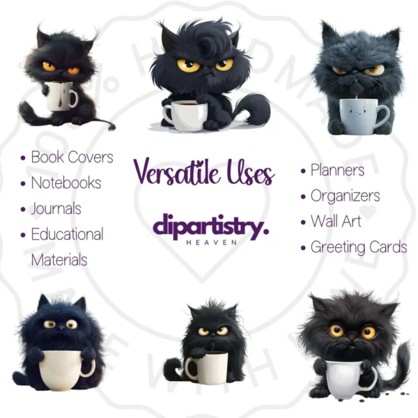 Black Grumpy Cat – Kit Digital - Imagem 3