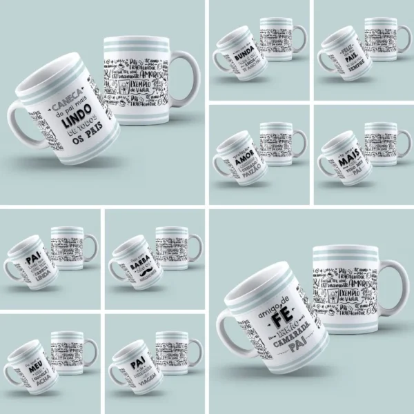 Kit Artes Caneca Frases – Dia dos Pais