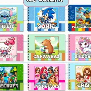 Kit Livros de Colorir – 12 Temas