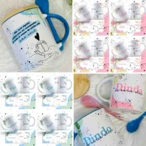 Estampas Canecas – Família e Dindos
