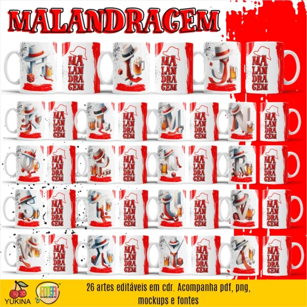 Malandragem Alfabeto – Estampas para Canecas - Imagem 2