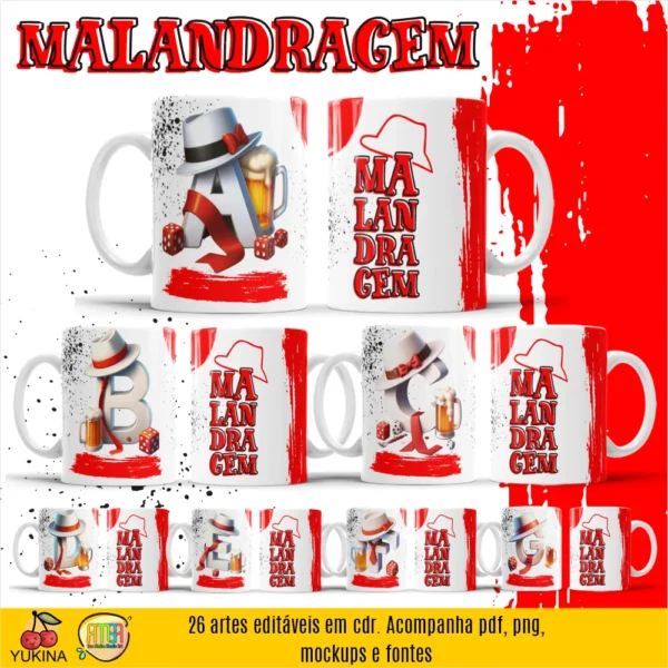 Malandragem Alfabeto – Estampas para Canecas