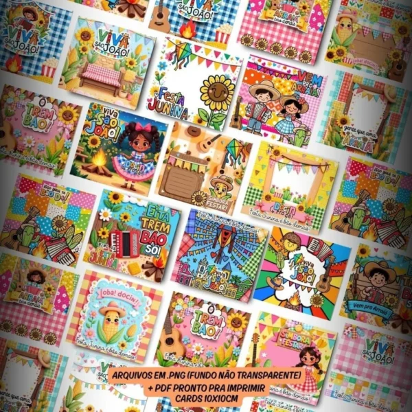 Cards Festa Junina Arraiá 2025