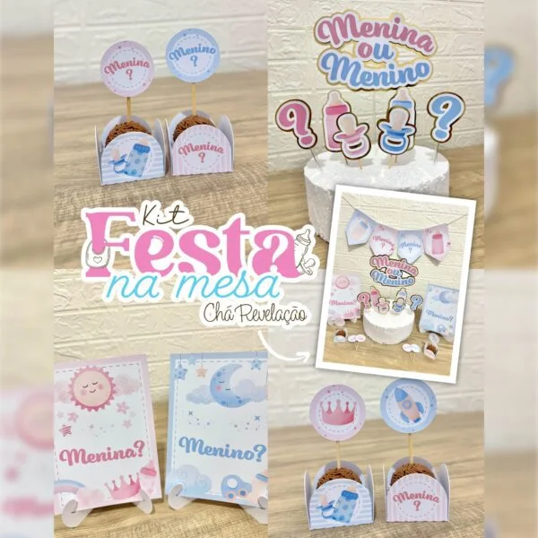 Chá de Revelação – Kit Festa Pronta