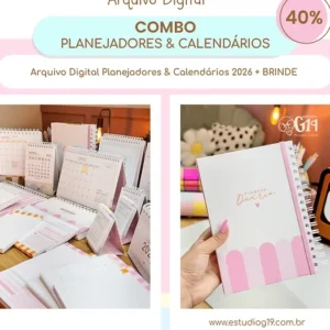 Combo Planejadores & Calendários 2026 (Estúdio G19)