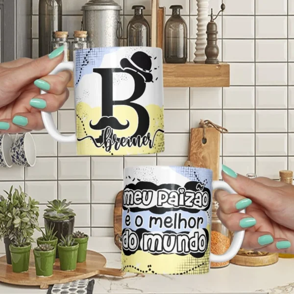 Combo Alfabeto Dia do Paizão – Canecas, Almofadas e Azulejos - Imagem 4