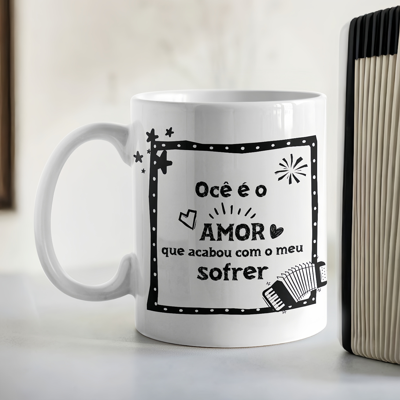 Ocê é o amor que acabou com o meu sofrer - Arte Avulsa Caneca