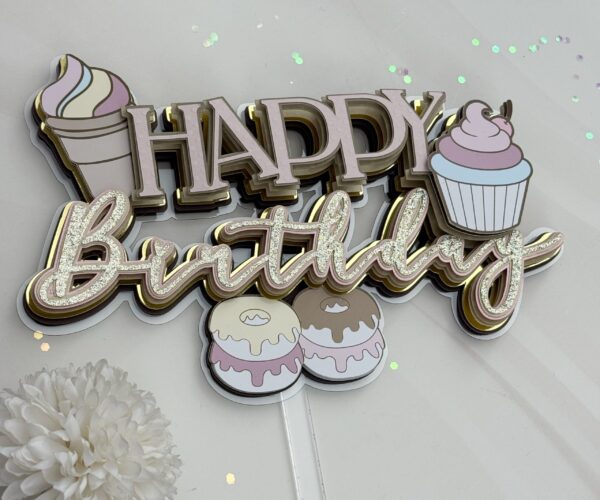 Doces happy birthday – Topo de Bolo