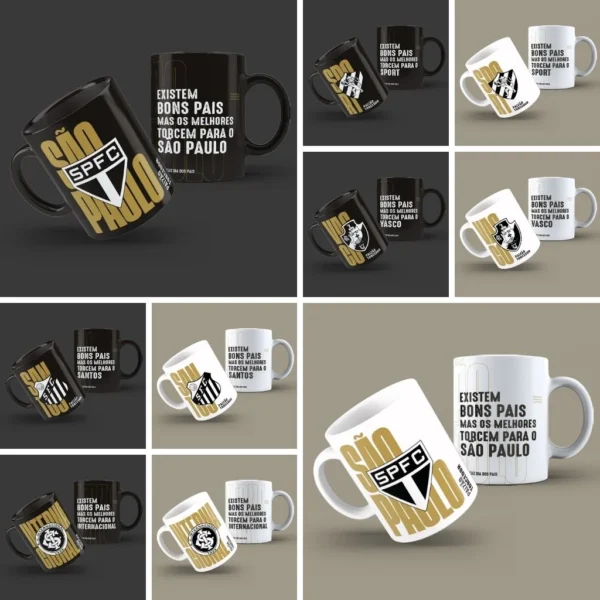Artes Canecas Times P&B – Dia dos Pais - Imagem 4