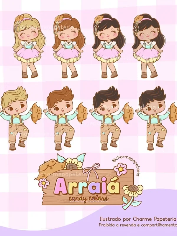Arraiá Candy colors – Kit Digital - Imagem 2