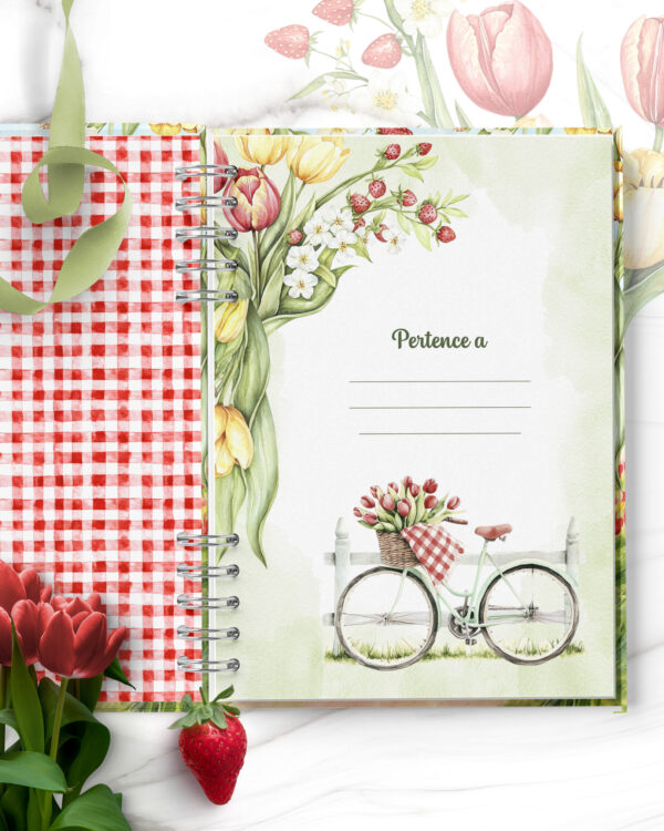 Kit 11 Capas e Miolo Pautado Flores e Morangos (Bicho Papel) - Imagem 3