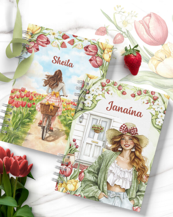 Kit 11 Capas e Miolo Pautado Flores e Morangos (Bicho Papel) - Imagem 5