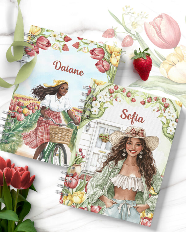 Kit 11 Capas e Miolo Pautado Flores e Morangos (Bicho Papel) - Imagem 6