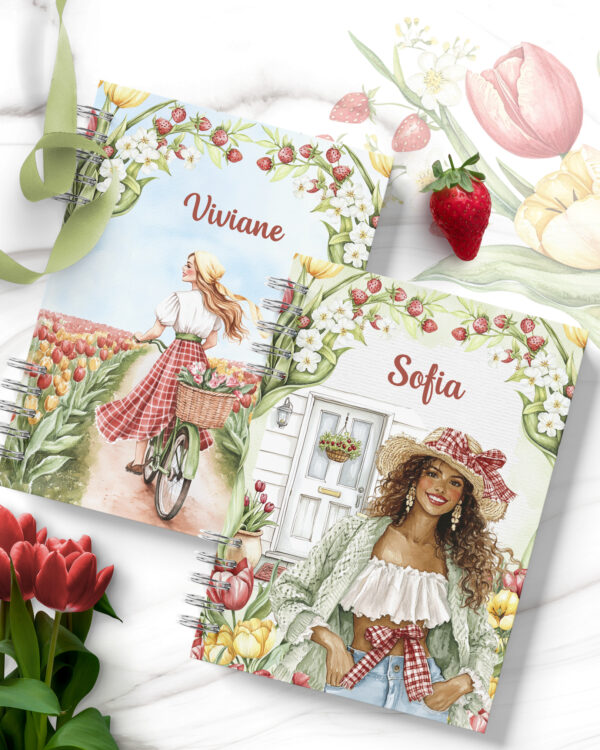 Kit 11 Capas e Miolo Pautado Flores e Morangos (Bicho Papel) - Imagem 7