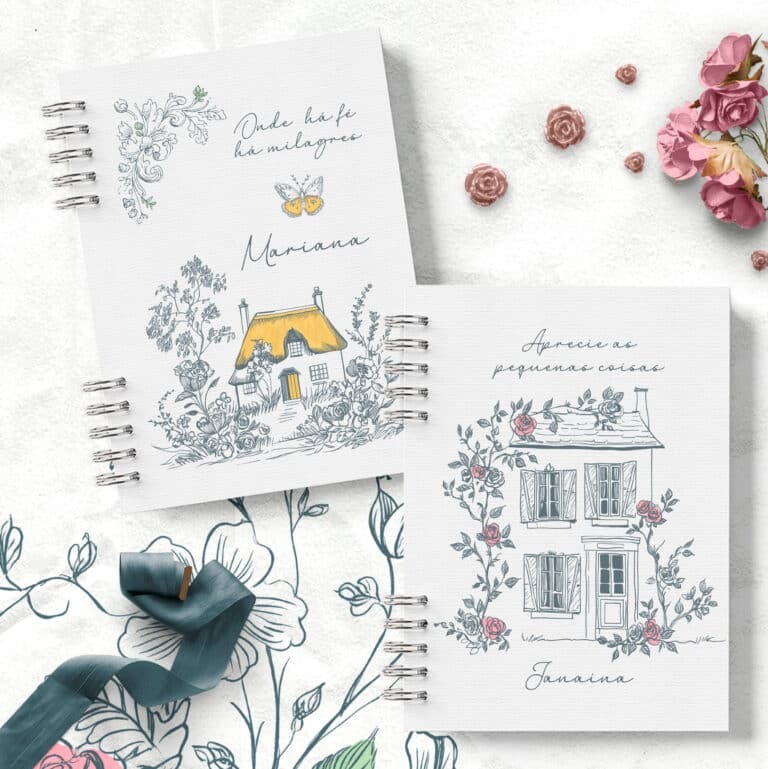 Kit 7 Capas e Miolo Pautado Coleção Refúgio Encantado (Bicho Papel) - Imagem 8