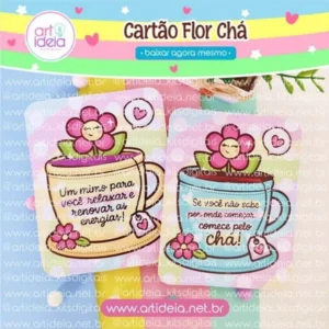 Cartão Flor Chá