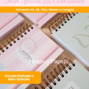 Combo Agendas 2026 (Branco Papel)
