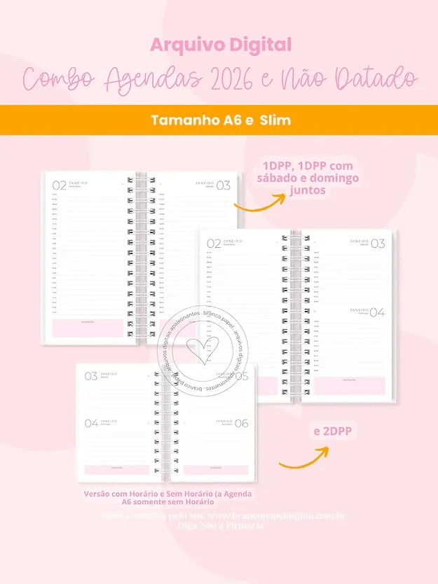 Combo Agendas 2026 (Branco Papel) - Imagem 5