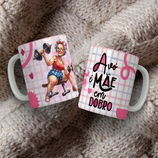 ESTAMPAS AVÓ É MÃE EM DOBRO CANECAS - Imagem 3