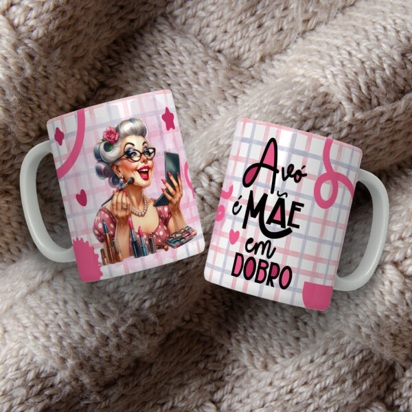 ESTAMPAS AVÓ É MÃE EM DOBRO CANECAS - Imagem 4