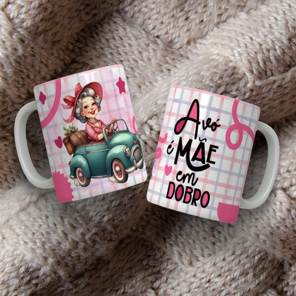ESTAMPAS AVÓ É MÃE EM DOBRO CANECAS - Imagem 5