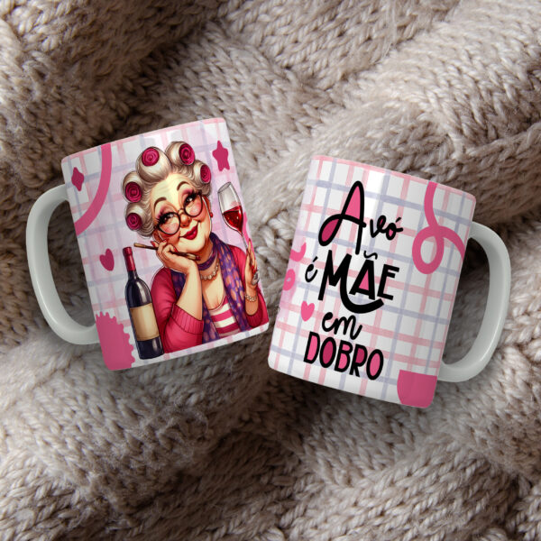 ESTAMPAS AVÓ É MÃE EM DOBRO CANECAS - Imagem 6