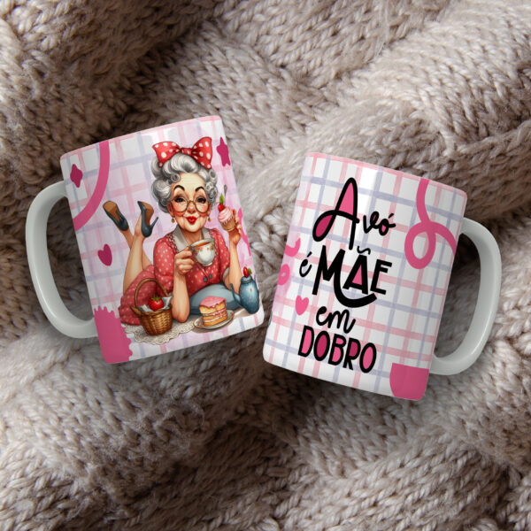 ESTAMPAS AVÓ É MÃE EM DOBRO CANECAS - Imagem 7