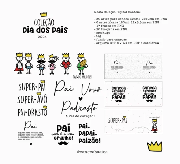 Estampas de Caneca Dia dos Pais – sublimação (Caneca Básica) - Imagem 2