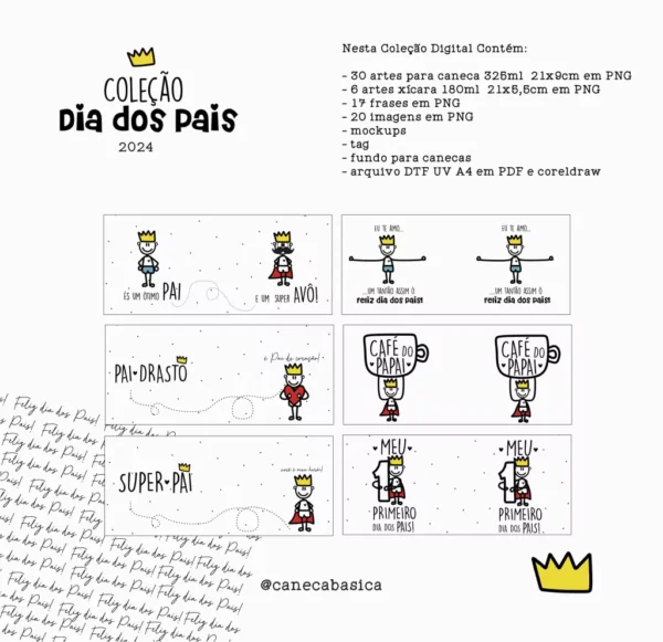 Estampas de Caneca Dia dos Pais – sublimação (Caneca Básica) - Imagem 7