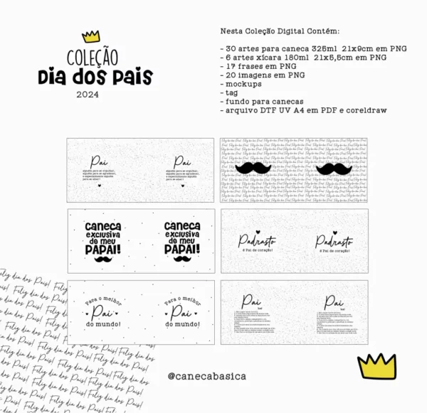 Estampas de Caneca Dia dos Pais – sublimação (Caneca Básica) - Imagem 6