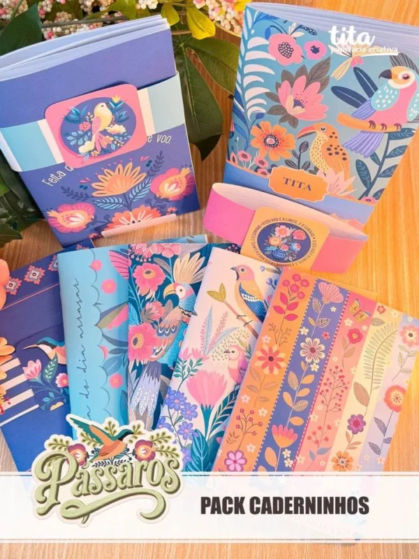 Pássaros – Pack Caderninhos A5 (Tita) - Imagem 7