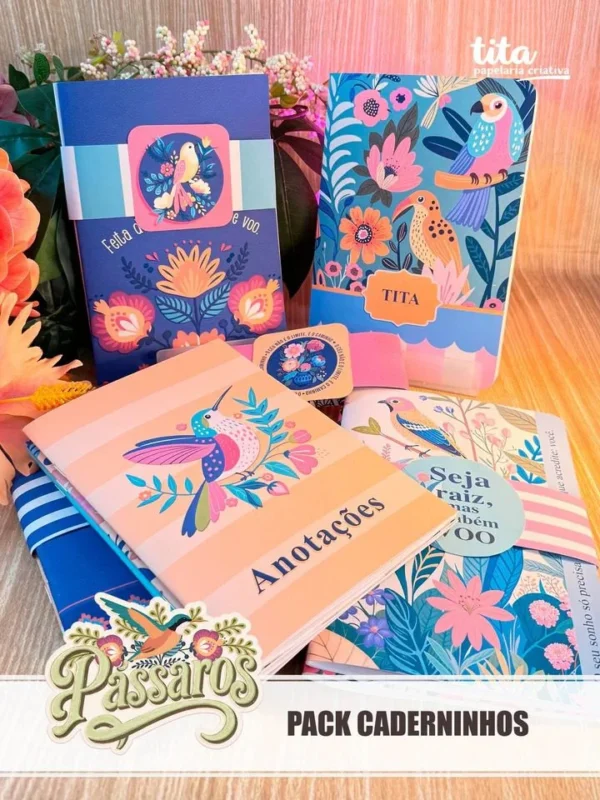 Pássaros – Pack Caderninhos A5 (Tita) - Imagem 4