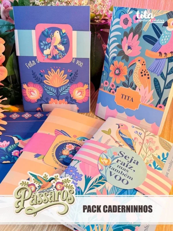 Pássaros – Pack Caderninhos A5 (Tita) - Imagem 3