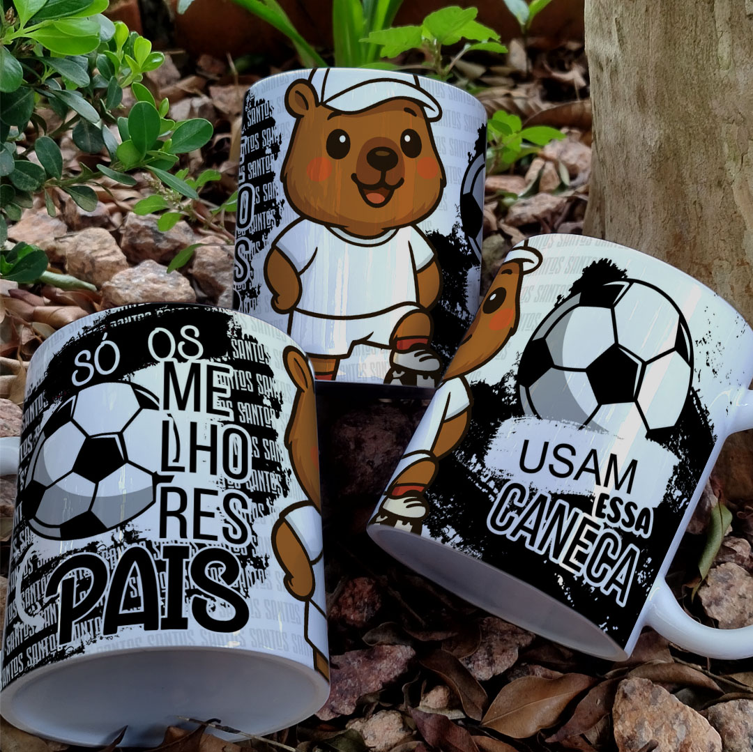 Estampas canecas Futebol Times Capivara Pais - Imagem 3