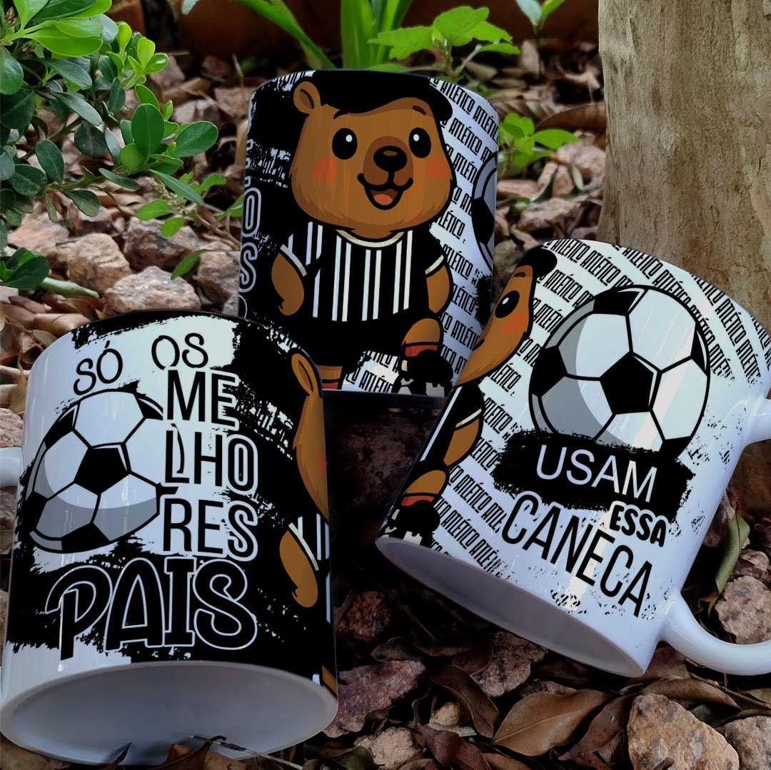 Estampas canecas Futebol Times Capivara Pais - Imagem 4