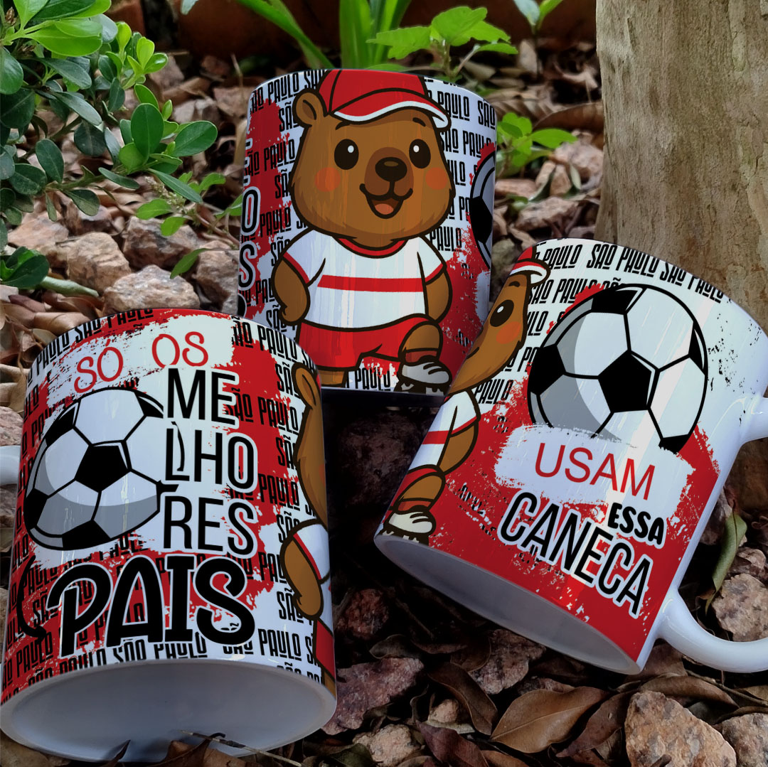Estampas canecas Futebol Times Capivara Pais - Imagem 8