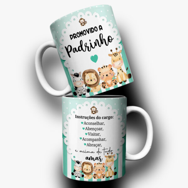 Padrinhos de Batismo Safari – Dindo e Dinda ARTES CANECAS - Imagem 2