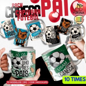 Estampas canecas Futebol Times Capivara Pais