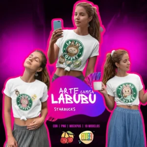 Labubu Starbuks – Artes para Camisa