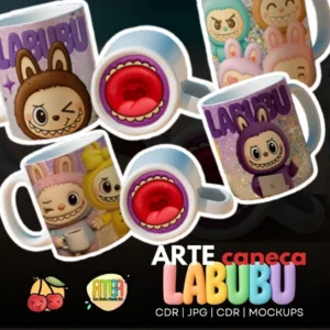 Estampas Caneca Labubu Bocão