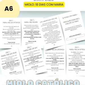 Miolo Livrinho de Orações – 18 dias com Maria