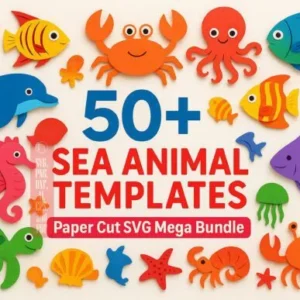 +50 modelos de Animais Marinhos (SVG)